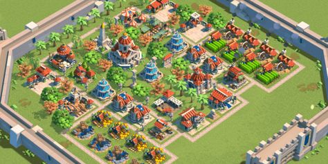 Rise Of Kingdoms City Layout, Rise Of Kingdoms, Kingdom City, Rts Games, City Layout, The Garrison, Anodized Titanium, Tiny World, Watch Tower