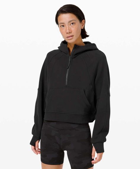 Release Date: 9/2020. Original Price: $118. Color: Black. With an oversized fit and the soft, cozy fabric you love, this new Scuba silhouette keeps your post-practice comfort at peak levels.Light Cotton Terry fabricLight Cotton Terry fabric is lightweight, naturally breathable, and soft against your skinlightweightnaturally breathableFeaturesDesigned for: On the MoveZipper garage: Helps protect your chin from uncomfortable chafeKangaroo pocket : With zip and hidden media storage Emergency hair t Lulu Scuba, Scuba Hoodie, Half Zip Hoodie, Lululemon Scuba, Women Hoodies Sweatshirts, Outerwear Women, Half Zip, Graphic Hoodies, Black Hoodie