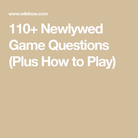 110+ Newlywed Game Questions (Plus How to Play) Not So Newlywed Game Questions, Silly Questions To Ask, Newlywed Games, The Newlywed Game, Newlywed Game Questions, Valentine Party Game, Party Wedding Reception, Game Questions, Newlywed Game