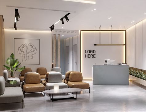 Hospital Clinic Interior, Aesthetic Clinic Waiting Area, Gynecologist Office Design, Medical Office Waiting Room Ideas, Clinic Dental Design, Minimal Clinic Interior Design, Esthetic Clinic Design Interiors, Waiting Room Design Office, Small Clinic Design Medical