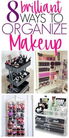 8 Must See Ideas To Organize Makeup in a Small Bathroom - Organization Obsesssed Ways To Organize Makeup, Makeup Organizing Hacks, Organized Makeup, Diy Makeup Organizer, Diy Bathroom Storage Ideas, Make Up Diy, Organize Makeup, Makeup Organization Diy, Small Bathroom Organization