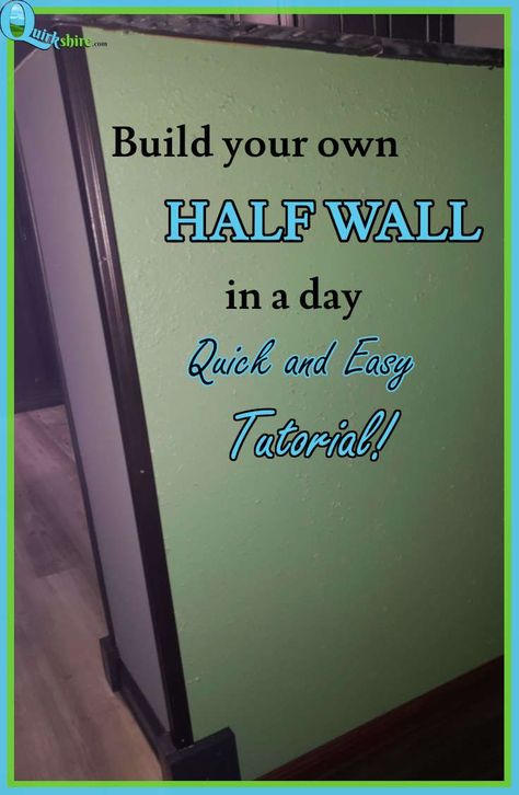 Build A Half Wall, Pony Wall Ideas, Half Wall Room Divider, Half Wall Ideas, Half Wall Shower, False Wall, Knee Wall, Pony Wall, Half Walls