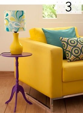 Love yellow stuff. Bright Color Decor, Yellow Home Decor, Yellow Living Room, Yellow Decor, Cool Stuff, Home Decor Bedroom, Blue And Green, Sofa Design, Sofa Furniture