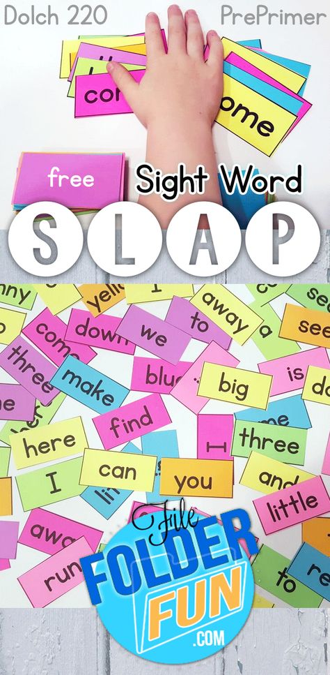 Sight Word Of The Day, Slap Game, The Sight Word, Sight Word Fun, Sight Words Printables, Teaching Sight Words, Literacy Games, Sight Words Kindergarten, Sight Word Practice