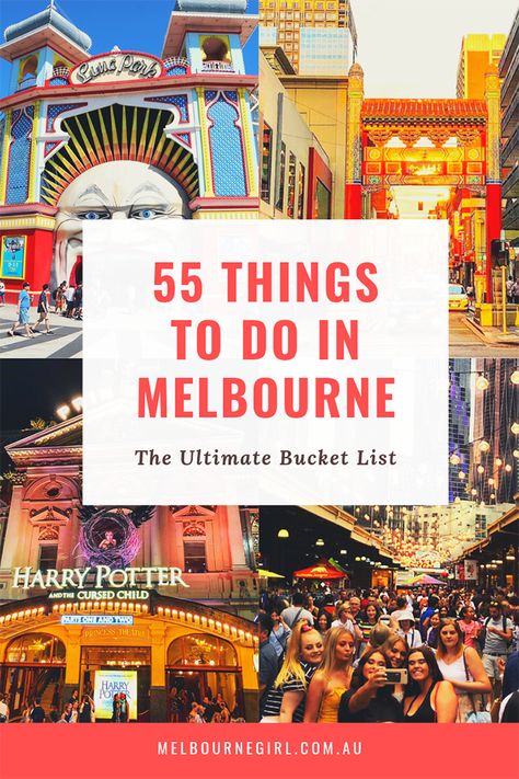 The Ultimate Melbourne Bucket List: 55 things to do - MELBOURNE GIRL Melbourne Things To Do, Melbourne Bucket List, Things To Do In Melbourne Australia, Melbourne Activities, Things To Do In Melbourne, Melbourne Trip, Melbourne Girl, Australia Trip, Melbourne Travel