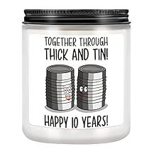 10 Year Wedding Anniversary Gift, 2nd Anniversary Gifts, Tin Anniversary, 10th Wedding Anniversary Gift, Anniversary Candle, 10 Year Anniversary Gift, 10th Anniversary Gifts, Tenth Anniversary, Candle Gifts