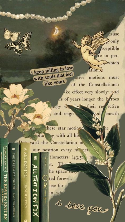 #aesthetic #green #books #vintage Green Aesthetic Vintage Collage, Green Book Aesthetic Wallpaper, Vintage Green Aesthetic Wallpaper, Green Pattern Wallpaper Aesthetic, Infj Wallpapers Aesthetic, Sage Green Aesthetic Vintage, Book Aesthetic Wallpaper Iphone, Green Journal Aesthetic, Green Book Aesthetic