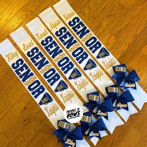 Cheer Sash, Senior Cheerleader, Volleyball Senior Night, Senior Sash, Basketball Senior Night, Senior Night Posters, Cheer Banquet, Personalized Sash, Senior Day