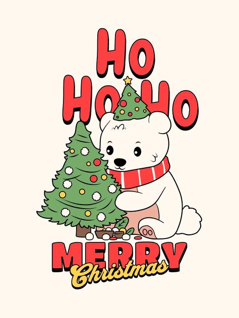 Take your T-Shirt design to the next level by using this Bear Cartoon Merry Christmas T-Shirt design template by Novendi Prasetya. Use this ready-to-use T-Shirt design and start designing like a Pro. Merry Christmas Tshirt Design, Christmas Design Tshirt, Christmas Tshirts Designs, Christmas Tshirt Designs, T Shirt Design Template, Billboard Design, Christmas T Shirt Design, Christmas Bear, Bear Shirt