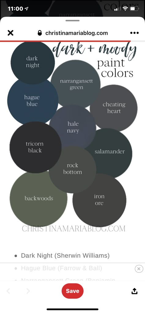 Calming Dark Paint Colors, Moody Color Schemes For The Home, Blue Black Accent Wall, Moody Blue Master Suite, Dark Blue Wall Color Paint Colours, Midnight Blue Accent Wall Living Room, Dark Blue Almost Black Paint, Goth Bedroom Color Schemes, Midnight Blue Wall Paint