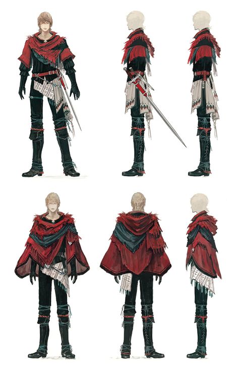 Joshua Outfit Concept Artwork - Final Fantasy XVI Art Gallery Video Game Character Outfit, Setzer Ff6, Final Fantasy Outfits, Ff16 Jill, Final Fantasy Concept Art, Joshua Rosfield, Characters Costumes, Tower City, Campaign Ideas