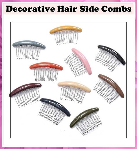 5 Pcs Acrylic Hair Combs 10 Teeth Hair Side Combs Decorative Bangs Hair Comb Pin Simple Hair Clip Headpiece Hair Accessories for Women and Girls Simple Headpiece, Comb Pin, Headpiece Accessories, Side Comb, Don't Settle For Less, Simple Hair, Dramatic Look, Don't Settle, Cat Accessories