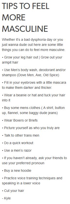 FTM tips << these also help for genderfluid/non binary peeps too!!!<< and androgynous ppl that feel a bit more masculine at times! Tips For Being More Masculine, Tips On How To Look More Masculine, Masculine Tips Ftm, Trans Masc Clothing Tips, Masc Tips Ftm, Tips To Look More Masculine, Mha Hero Outfit Ideas Male, Transmasc Clothing Tips, How To Feel More Masculine