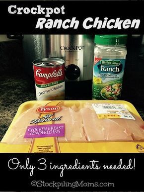 Crockpot Ranch Chicken, Ranch Chicken Crockpot, Ranch Chicken Recipes, Crock Pot Food, Fantastic Recipes, Crockpot Dishes, Ranch Chicken, Crock Pot Slow Cooker, Crock Pot Cooking