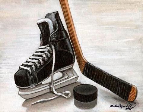 Hockey Drawing, Hockey Tattoo, Sport Drawing, Hockey Crafts, Hockey Room, Hockey Art, Sports Drawings, Hockey Pictures, Hockey Life