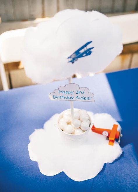 Cloud Centerpiece, Cloud Theme Party, Pilot Party, Planes Birthday Party, Geometric Backdrop, Plane Art, Planes Birthday, Planes Party, Airplane Birthday Party