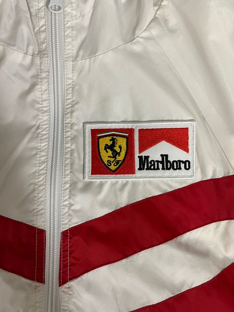 + f1 vintage marlboro patch Senior Jackets, Women's Windbreaker, Men's Windbreaker, Scuderia Ferrari, Racing Jacket, Sneakers Outfit, Grunge Aesthetic, Formula 1, Vintage Cars