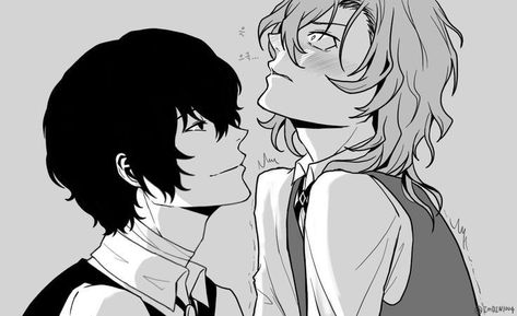 Dazai X Chuuya, Bungou Stray Dogs Chuya, Bungou Stray Dogs Characters, Dazai Bungou Stray Dogs, Silly Dogs, Bongou Stray Dogs, Stray Dogs Anime, Anime Ships, Ship Art