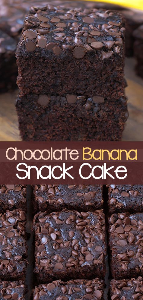 The Best Healthy Chocolate Banana Cake Recipe Banana Snack Cake, Snack Cake Recipe, Chocolate Snack Cake, Vegan Chocolate Cake Recipe, Snack Chocolate, Healthy Chocolate Banana, Healthy Chocolate Cake, Chocolate Banana Cake, Healthy Chocolate Recipes