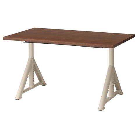 IKEA IDASEN Brown, Beige Desk Idåsen Desk, Ikea Office Table, Beige Desks, Cheap Office Furniture, David Wood, Ikea Office, Ikea Desk, Ikea Store, Room Layouts