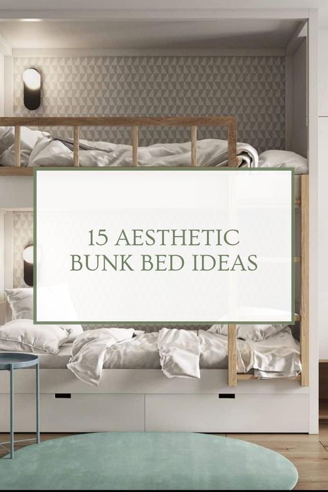 Looking to transform your space into a cozy haven? Check out these 15 tips for making your room aesthetic with a stunning bunk bed! From color palettes that breathe fresh life into your space to decor suggestions that fit perfectly between the rails, it’s easier than you think to create a stylish bedroom. Maximize your space with neutral tones and add unique touches to elevate your design game. Your ideal retreat awaits, so let's make that room the envy of your friends! Bunk Bed In Front Of Window, Bunk Beds Aesthetic, Aesthetic Bunk Bed Ideas, Aesthetic Bunk Bed, Make Your Room Aesthetic, Bunk Bed Curtains, Bunk Bed Decorating Ideas, Unique Bunk Beds, Bunk Bed Ideas