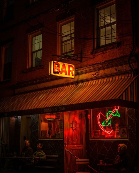 Sunny's Bar vintage sign at night in Red Hook, Brooklyn, New York Delta Green, Red Hook Brooklyn, Bar Vintage, Red Hook, Posters Framed, Historic Preservation, Brooklyn New York, Vintage Signs, At Night