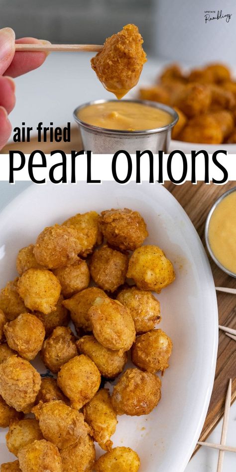 Air Fryer Pearl Onion Recipe, Pearl Onion Blooming Onion Air Fryer, Air Fryer Baby Blooming Onion, Air Fryer Pearl Onions Bloomin Onion, Air Fried Pearl Onions, Air Fried Pearl Onions (mini Blooming Onions), Things To Make With Onions, Mini Air Fryer Blooming Onions, Pearl Onions In Air Fryer