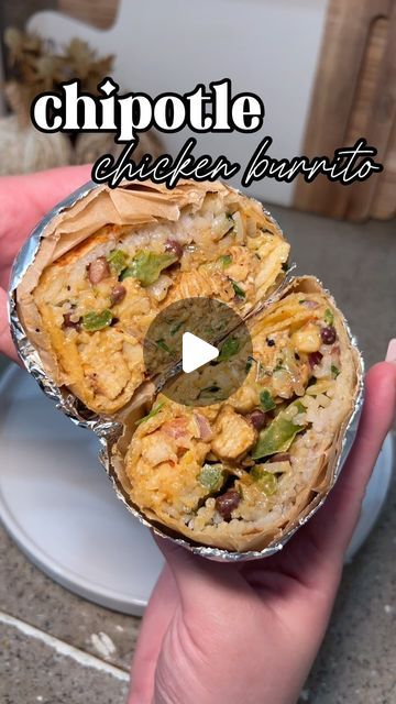 anabelle redeemer on Instagram: "chipotle style chicken burritos 😋🌯

ingredients 

marinade:
- 1 3oz can of chipotle peppers in adobo sauce 
- 4 garlic cloves
- 1/4 piece of red onion
- salt & pepper 
- juice of 3 limes
- 1/4 cup oil of choice
- 6 thinly sliced chicken breast

Chipotle mayo
- 1/4 cup mayo
- 3-5 chipotle peppers
- juice of 1-2 limes
- salt to taste 

other:
- large flour tortilla
- rice
- beans
- fajita veg
- chicken
- salsas
- sour cream
- chipotle mayo
- cheese
- guac

#chipotle #chipotleburrito #chipotlesauce #chipotlemayo #burrito #burritos #burritos🌯 #chickenburrito #burritodepollo #mexicanfood #mexicanfoodporn #mexicanfoodrecipes #recetasfaciles #chickenrecipes #dinner #dinnerideas #dinnerrecipes #recipe #recipeoftheday #food #foodie #foodporn #cooking #cookingatho Chipotle Copycat Recipes Burritos, Chipotle Burrito Order Ideas, Chipotle Burrito Recipe, Chipotle Chicken Recipes, Guac Chipotle, Copycat Chipotle Burrito, Chicken Burritos Recipe, Chipotle Chicken Burrito, Chipotle Copycat Recipes