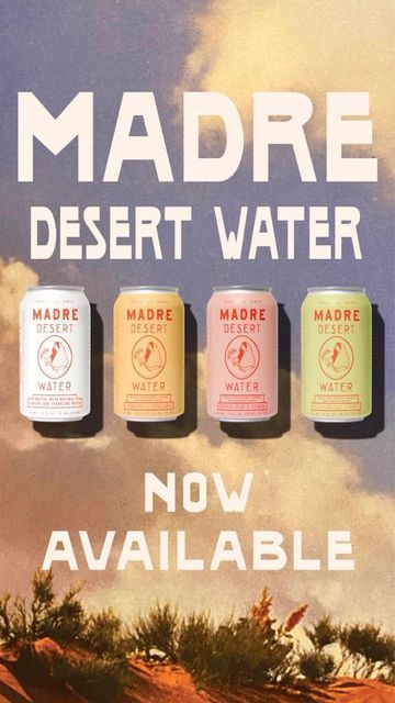 Madre Mezcal on Instagram: "Madre Desert Water. Available where Madre is sold." Sol Branding, Mezcal Branding, Soda Design, Ranch Water, Juice Ad, Paradise Pools, Beer Photos, Water Branding, Drinks Brands