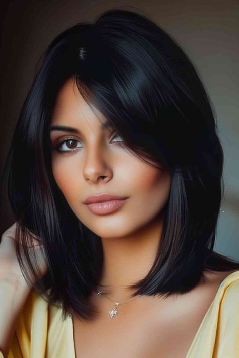 Shoulder Length With Bangs, Shoulder Length Bob Hairstyles, Rare Features, Shoulder Length Bob, Medium Layered Hair, Hairstyles And Haircuts, Edgy Short Hair, Shoulder Length Hair Cuts, Short Hair Styles For Round Faces