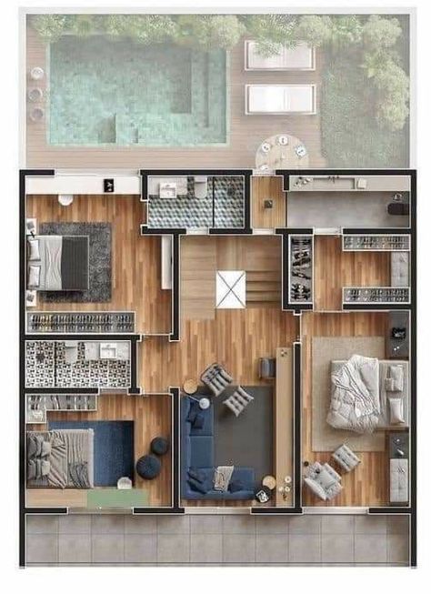 Sims 4 House Plans, House Floor Design, Layout Bloxburg, Casas The Sims 4, Architectural Floor Plans, Home Design Floor Plans, Sims House Plans, Model House Plan, House Layout Plans