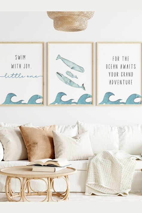 Underwater Nursery Theme, Whale Baby Room, Seaside Nursery, Ocean Nursery Theme, Noahs Ark Nursery, Sea Life Nursery, Whale Nursery Decor, Magical Underwater, Gentle Spirit