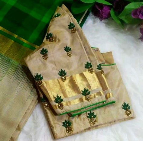 Blouse Butta Designs, Butta Work On Blouse, Simple Blouse Work Designs Pattu, Hand Work Design, Flower Machine Embroidery Designs, Latest Blouse Designs Pattern, Simple Work, Traditional Blouse Designs, New Saree Blouse Designs