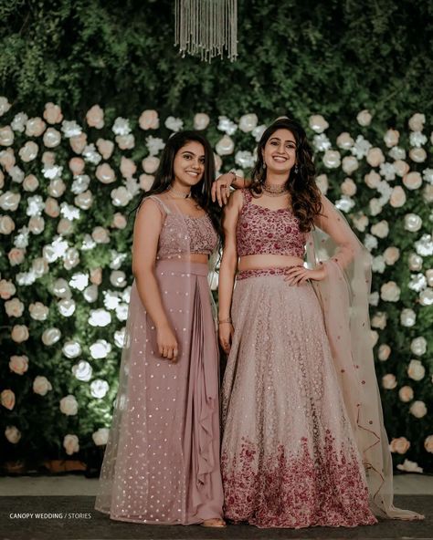 Groom's Sister Outfit, Reception Dress Ideas For Bride Sister, Engagement Outfit For Grooms Sister, Reception Dress For Sister, Reception Dress Bridesmaid Indian, Reception Gown For Bride Sister, Reception Dress For Groom Sister, Lehenga For Groom's Sister, Reception Saree For Bride Sister