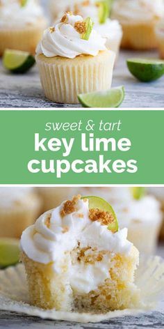 Key Lime Pie Filling, Key Lime Buttercream, Key Lime Pie Cupcakes, Graham Cracker Crumble, Lime Buttercream, Flavored Cupcakes, Key Lime Recipes, Key Lime Cupcakes, Homemade Cupcake Recipes