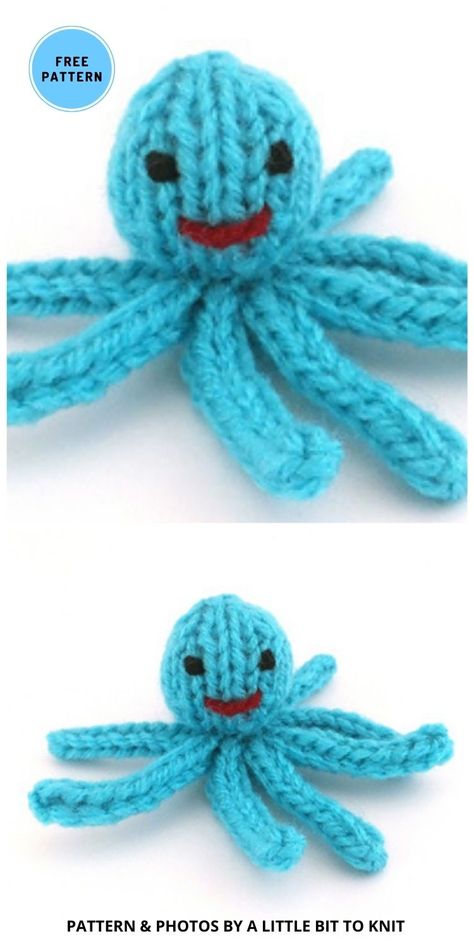 3 Free Knitted Octopus Toy Patterns For Kids. Free Knitted Octopus Toy Patterns For Kids curated by The Knit Crew. Loom Knit Octopus, Knitted Octopus Pattern Free, Knit Octopus, Knitting Toys Easy, Knitted Octopus, Octopus Knitting Pattern, Octopus Knitting, Octopus Toy, Patterns For Kids