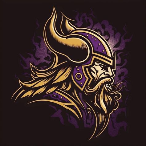 Minnesota Tattoo, Celtic Zodiac, Minnesota Vikings Logo, Vikings Tattoo, Blacklight Posters, Cool Tattoo Drawings, Viking Logo, Minnesota Vikings Football, Abstract Art Images