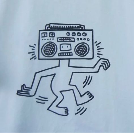 Music Doodle Tattoo, Radiohead Stencil, Let Down Radiohead Tattoo, Radio Head Tattoo, Weird Fishes Radiohead Tattoo, House Music Tattoo, Talking Heads Tattoo, Radiohead Tattoo Ideas, Speaker Tattoo