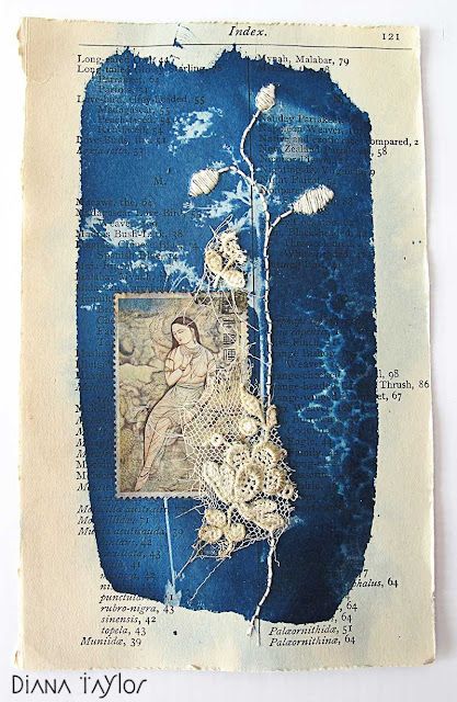 Velvet Moth Studio: Midnight Garden Collage Garden Collage, Cyanotype Process, Japanese Stamp, Sun Prints, Paper Artsy, Alternative Photography, Midnight Garden, Daily Journal, Mix Media