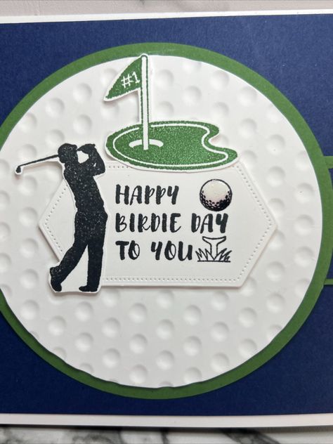 I made this card for my son's birthday. He loves to golf and that it was perfect for him. He loved it. Golf Themed Birthday Cards, Handmade Golf Cards, Handmade Golf Cards For Men, Golf Birthday Cards, Golf Cards, Handmade Greeting Card Designs, Cool Birthday Cards, Golf Birthday, Masculine Birthday Cards