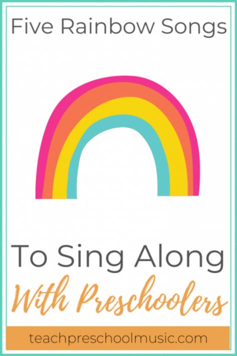 Preschoolers love all things relating to colors and rainbows, so it’s always a good idea to have some songs on hand to sing about all of the colors. Here are 5 easy piggyback songs that kids love about colors and rainbows. #preschool #preschoolmusic #preschoolsongs #preschoollessonplans #preschoolclassroom #preschoolteacher #circletime #movement #printable #rainbow #colors #preschoolcolors Color Songs For Toddlers, Rainbows Preschool, Color Songs Preschool, Preschool Fingerplays, Rainbow Lessons, Movement Preschool, Rainbow Songs, Mary Had A Little Lamb, Rainbow Music