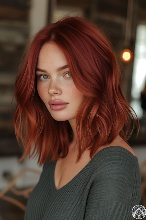 Bob Black Women, Fluffy Bob, Colors For 2024, Bob Black, Red Ombre Hair, Short Red Hair, Ginger Hair Color, Hair Color Auburn, Beautiful Red Hair