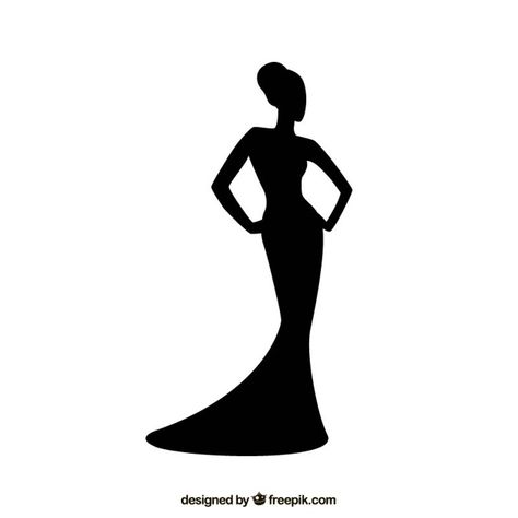 Silhouette Arte, Black Woman Silhouette, Logo Design Women, Dress Clipart, Dress Vector, Silhouette Drawing, Foto Transfer, Silhouette People, Fashion Silhouette