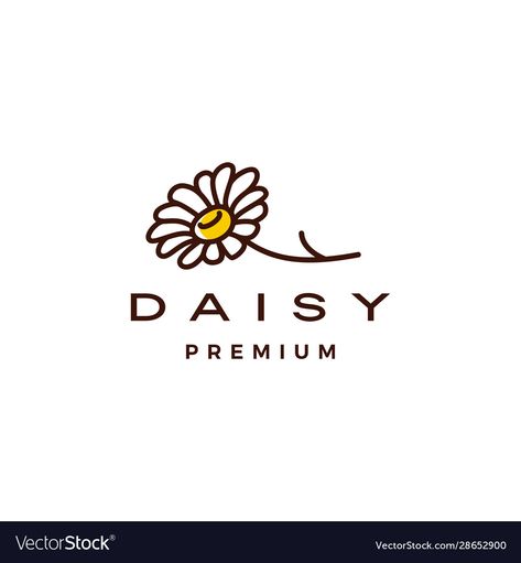 Daisy Flower Drawing, Daisy Logo, Daisy Tattoo Designs, Daisy Drawing, Daisy Flower Tattoos, Drawing Logo, Logo Baby, Botanical Line Drawing, Easy Gardening