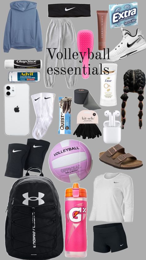 Volleyball Essentials, Sports Bag Essentials, Volleyball Locker, Volleyball Tryouts, Volleyball Camp, Best Volleyball Shoes, Volleyball Bag, Volleyball Poses, Volleyball Tournaments