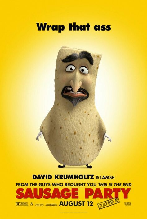 Sausage Party Movie, David Krumholtz, Cute Puppy Photos, Animated Movie Posters, Naruto Cool, Sausage Party, Party Characters, Dog Movies, Epic Movie