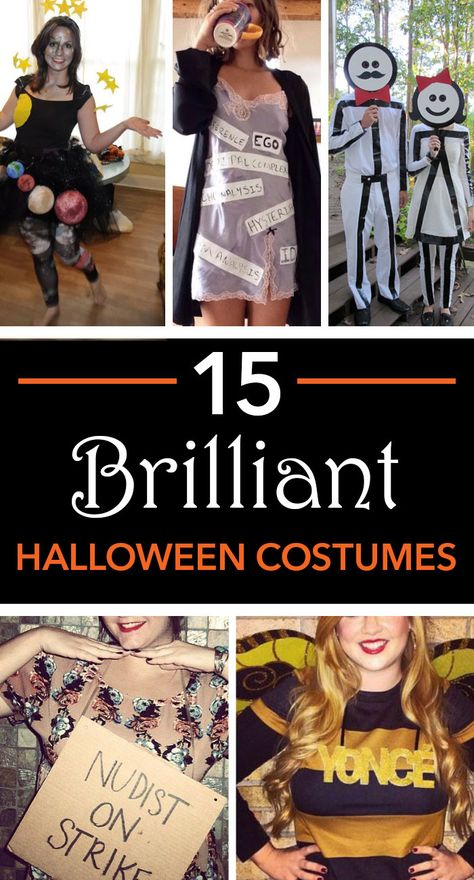 Easy Adult Halloween Costumes, Diy Adult Halloween Costumes, Original Halloween Costumes, Best Diy Halloween Costumes, Halloween Costumes Women Creative, Easy Halloween Costumes For Women, Clever Costumes, Halloween Costumes For Work, Halloween Costumes To Make