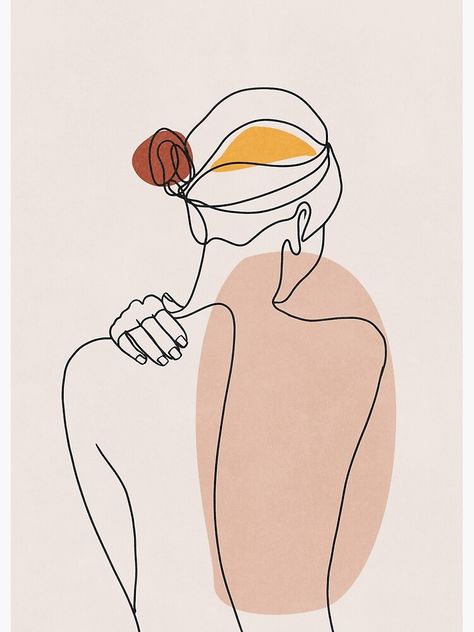 Feminine Poster, Art Abstrait Ligne, Figure Illustration, Body Line Art, Figurative Kunst, Abstract Face Art, Illustration Art Girl, Art Minimaliste, Illustration Wall Art