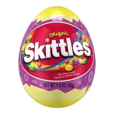 Skittles Filled Easter Egg Skittles Candy, Easter Baskets To Make, Easter Egg Candy, Easter Eggs Kids, Candy Easter Basket, Candy Egg, Dessert Candles, Chewy Candy, Sour Patch Kids