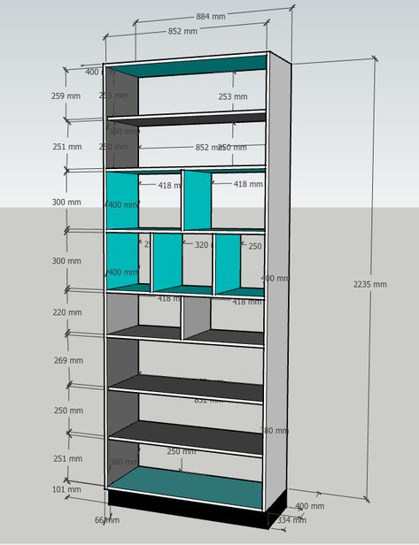 Standard Bookshelf Dimensions, Built In Bookshelves Measurements, Bookshelf Measurements, Bookshelf Size, Wooden Shelf Design, Bibliotheque Design, Carpentry And Joinery, Library Designs, Furniture Design Sketches